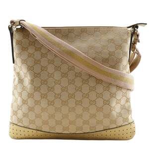 GUCCI Authentic Cream Canvas Shoulder Bag